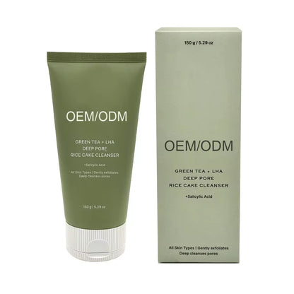 OEM/ODM RICE CAKE CLEANSER 150g Per Tube DEEP PORE Contains Salicylic Acid Gently ExfoliatesDeep Cleanses Pores for Face Care