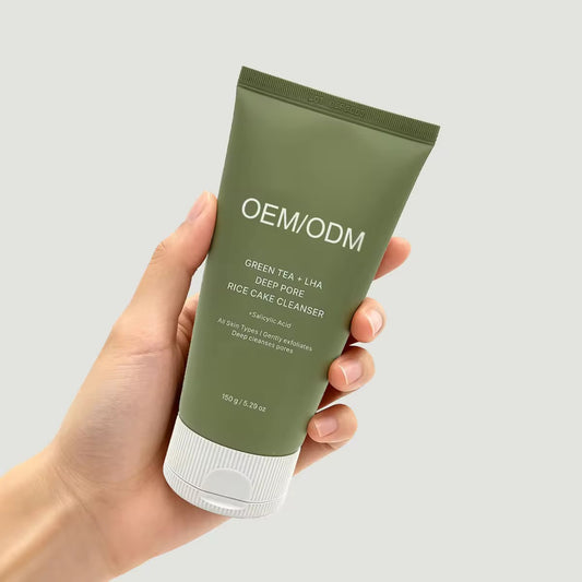 OEM/ODM RICE CAKE CLEANSER 150g Per Tube DEEP PORE Contains Salicylic Acid Gently ExfoliatesDeep Cleanses Pores for Face Care