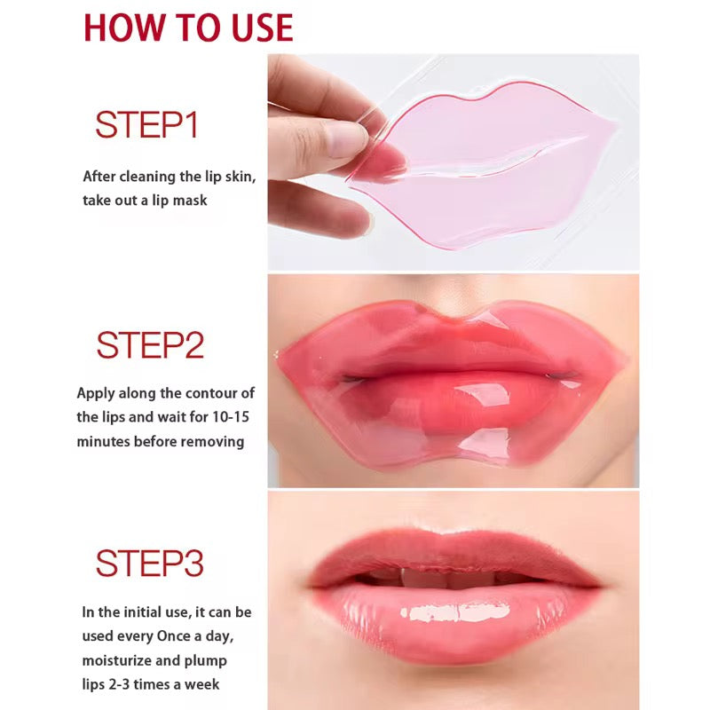 OEM/ODM Crystal Collagen Hydrogel Lip Mask Monolithic Moisturizing, Moisturizing and Skin Removing for Women's Lip Care