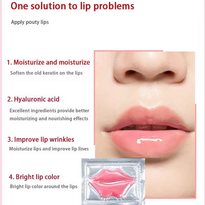 OEM/ODM Crystal Collagen Hydrogel Lip Mask Monolithic Moisturizing, Moisturizing and Skin Removing for Women's Lip Care