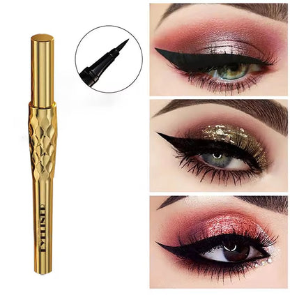 Wholesale Customized Logo Gold Liquid Eyeliner Pen Superfine Brush Tip Lasting Waterproof Gel Eye Makeup