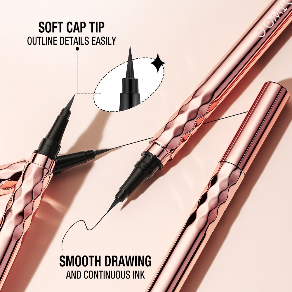 OEM Cosmetics China Gold Liquid Eyeliner Pen Superfine Brush Tip Lasting Waterproof Gel Eye Makeup