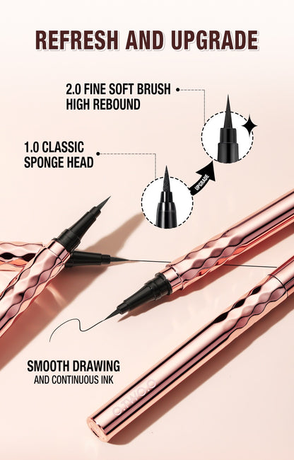 OEM Cosmetics China Gold Liquid Eyeliner Pen Superfine Brush Tip Lasting Waterproof Gel Eye Makeup