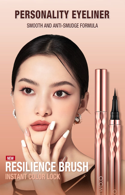 OEM Cosmetics China Gold Liquid Eyeliner Pen Superfine Brush Tip Lasting Waterproof Gel Eye Makeup