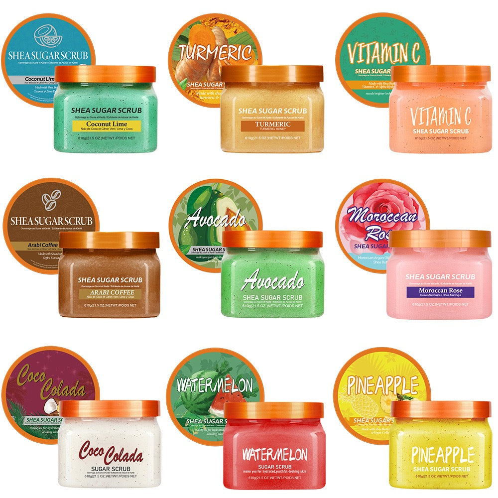 Cross-Border Foreign Trade Full English Body Scrub Gentle Exfoliating Sugar Bath Salt Cream for Salt and Sugar Bath
