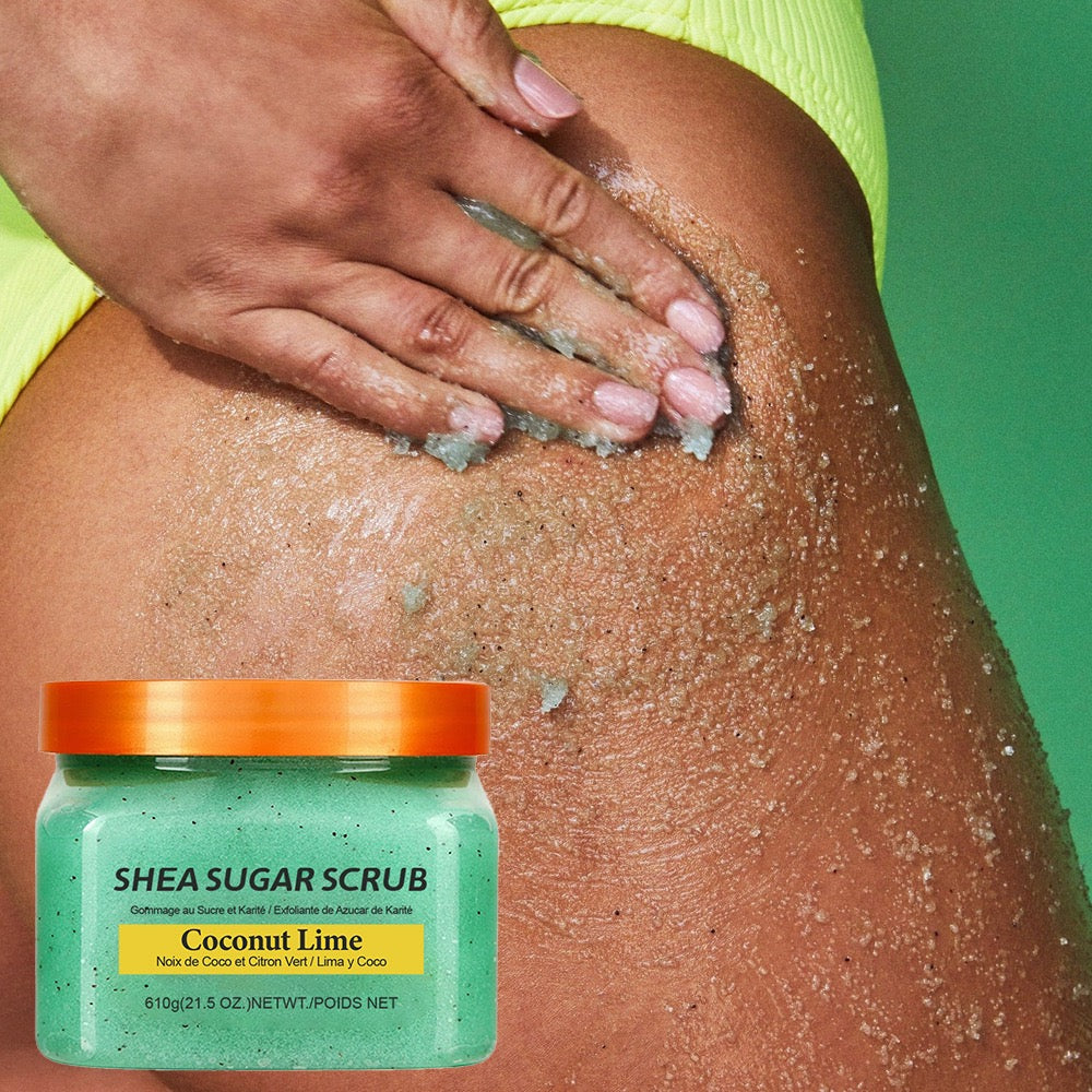 Cross-Border Foreign Trade Full English Body Scrub Gentle Exfoliating Sugar Bath Salt Cream for Salt and Sugar Bath