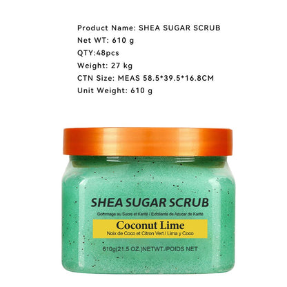 Cross-Border Foreign Trade Full English Body Scrub Gentle Exfoliating Sugar Bath Salt Cream for Salt and Sugar Bath