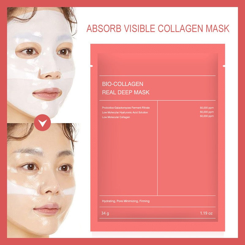 OEM Private label Moisturizing Hydrating Overnight Sleeping Sheet Real Deep Female Whitening Bio Collagen Deep Face Mask