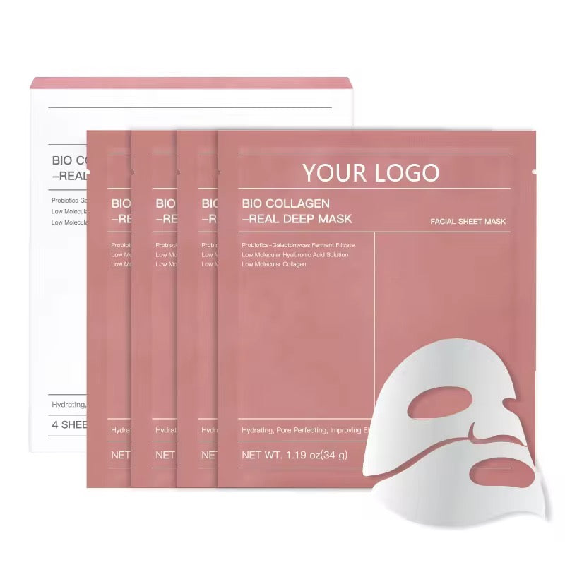 OEM Private label Moisturizing Hydrating Overnight Sleeping Sheet Real Deep Female Whitening Bio Collagen Deep Face Mask