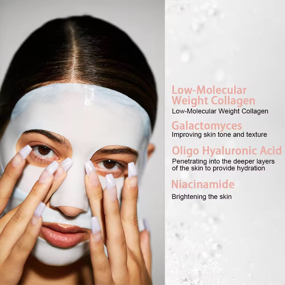 OEM Private label Moisturizing Hydrating Overnight Sleeping Sheet Real Deep Female Whitening Bio Collagen Deep Face Mask
