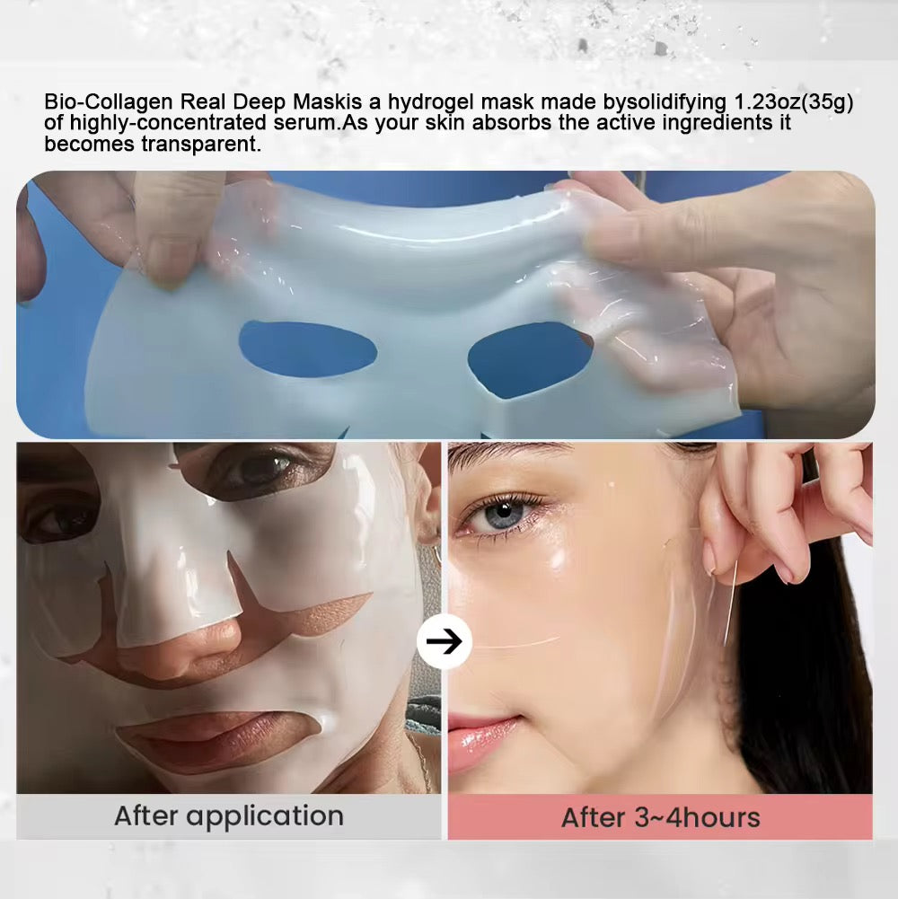 OEM Private label Moisturizing Hydrating Overnight Sleeping Sheet Real Deep Female Whitening Bio Collagen Deep Face Mask