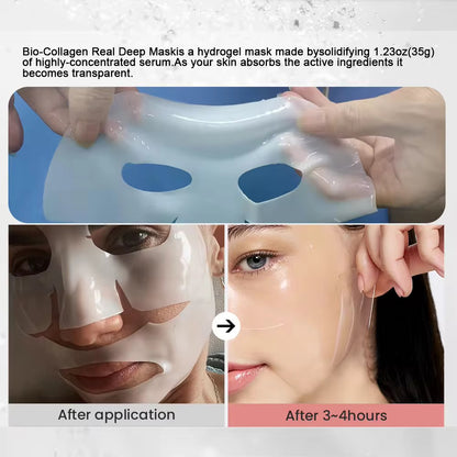 OEM Private label Moisturizing Hydrating Overnight Sleeping Sheet Real Deep Female Whitening Bio Collagen Deep Face Mask