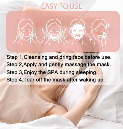OEM Private label Moisturizing Hydrating Overnight Sleeping Sheet Real Deep Female Whitening Bio Collagen Deep Face Mask
