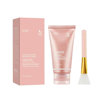 OEM Collagen Mask Night Wrapping Face Mask Beauty Skin Tightens Anti Aging Overnight Moisturizing Peel Off Sleeping Facial Mask