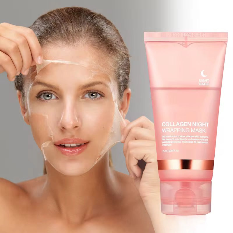OEM Collagen Mask Night Wrapping Face Mask Beauty Skin Tightens Anti Aging Overnight Moisturizing Peel Off Sleeping Facial Mask