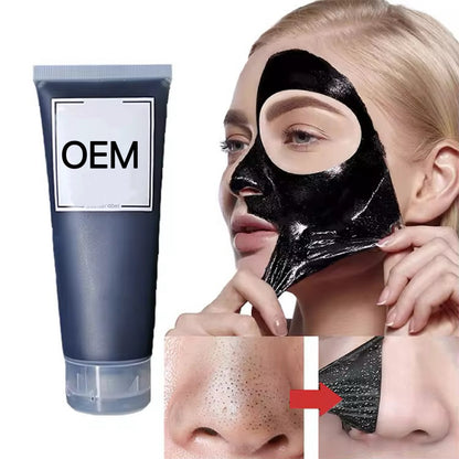 OEM/ODM Blackhead Remover Deep Cleaning Oil Control Facial Mask Hot Sale Popular Bamboo Charcoal Black Peel Off Mud Face Mask