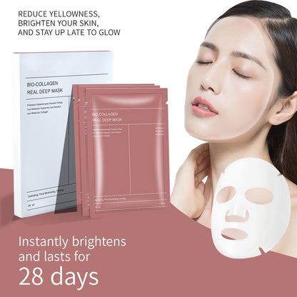 OEM Private label Moisturizing Hydrating Overnight Sleeping Sheet Real Deep Female Whitening Bio Collagen Deep Face Mask