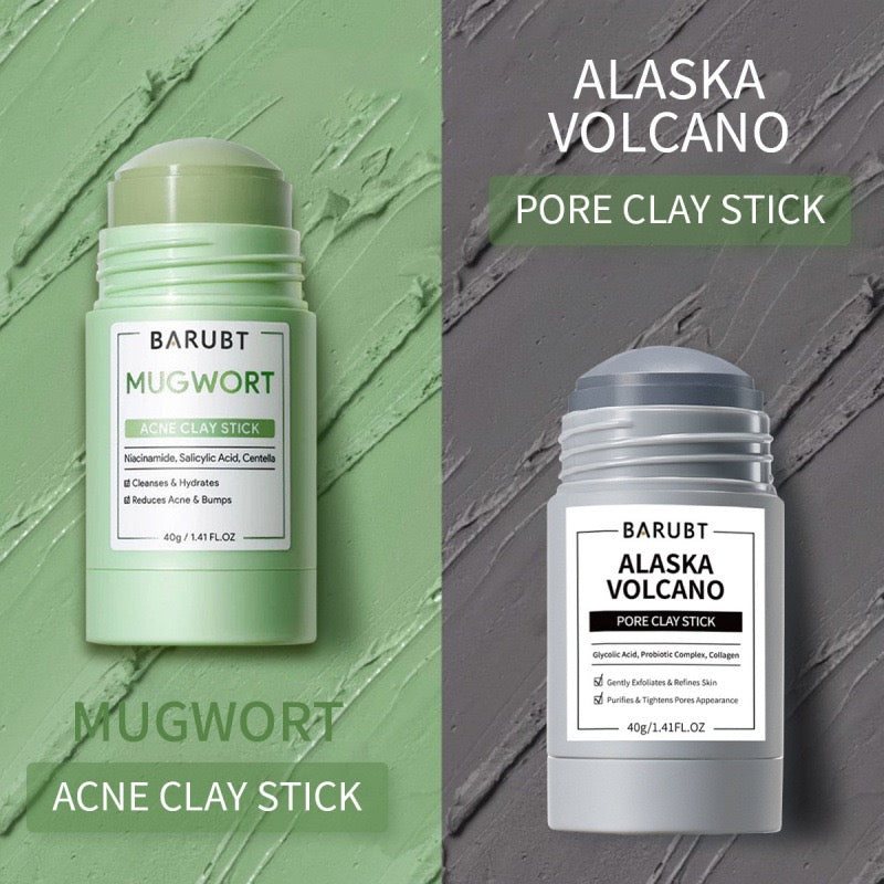 Mud Mask Stick Deep Cleansing Oil Control Anti-Acne Pore Shrinking Niacinamide Herbal Facial Mask for Oily Skin