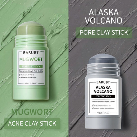 Mud Mask Stick Deep Cleansing Oil Control Anti-Acne Pore Shrinking Niacinamide Herbal Facial Mask for Oily Skin