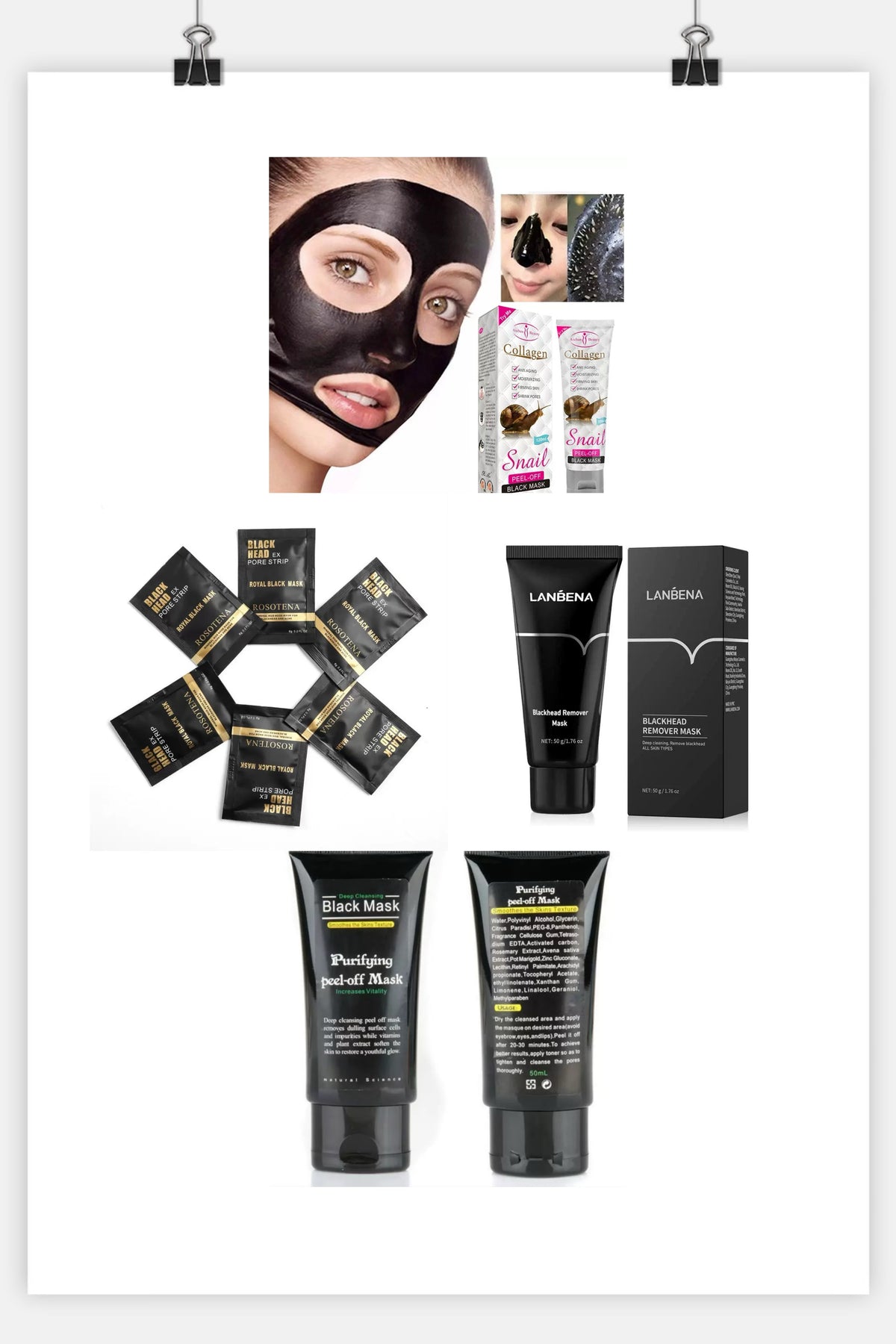 OEM/ODM Blackhead Remover Deep Cleaning Oil Control Facial Mask Hot Sale Popular Bamboo Charcoal Black Peel Off Mud Face Mask