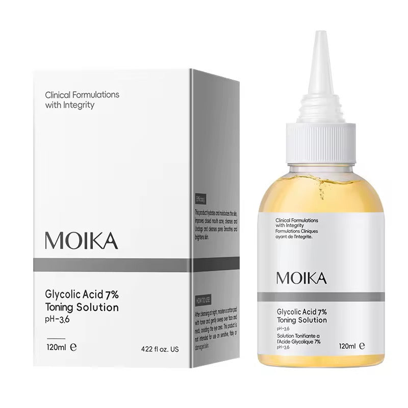 Hot Wholesale OEM/ODM Customized 7% Glycolic Acid Toner Fruit Acid Exfoliating Serum Soothing Brightening Beauty Skin Care