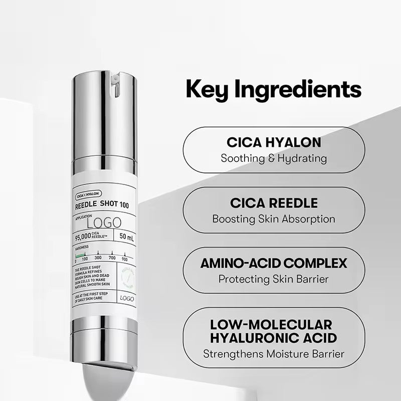 Hot OEM Customized Korean Skin Management Centella Asiatica Hyaluronic Acid Propolis Extract Repair Soothing Anti-Allergy Serum