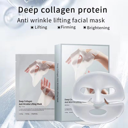OEM Wholesale 5 Pieces Per Box Deep Collagen Anti Wrinkle Lifting Mask Hydrating Pore Minimizing Firming for Face Care