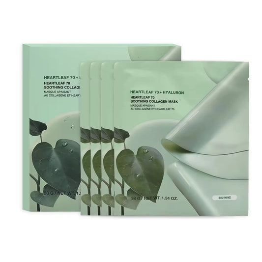 OEM/ODM Centella Asiatica Collagen Facial Mask 4 Pieces a Box Soothing Repairing Nourishing and Brightening for Face Use