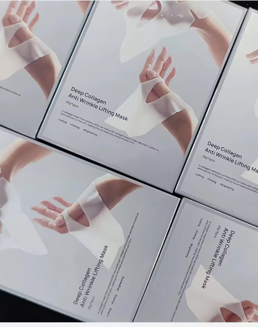 OEM Wholesale 5 Pieces Per Box Deep Collagen Anti Wrinkle Lifting Mask Hydrating Pore Minimizing Firming for Face Care