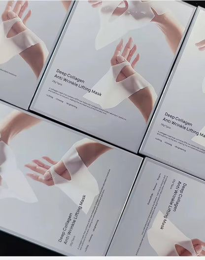 OEM Wholesale 5 Pieces Per Box Deep Collagen Anti Wrinkle Lifting Mask Hydrating Pore Minimizing Firming for Face Care