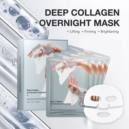 OEM Wholesale 5 Pieces Per Box Deep Collagen Anti Wrinkle Lifting Mask Hydrating Pore Minimizing Firming for Face Care