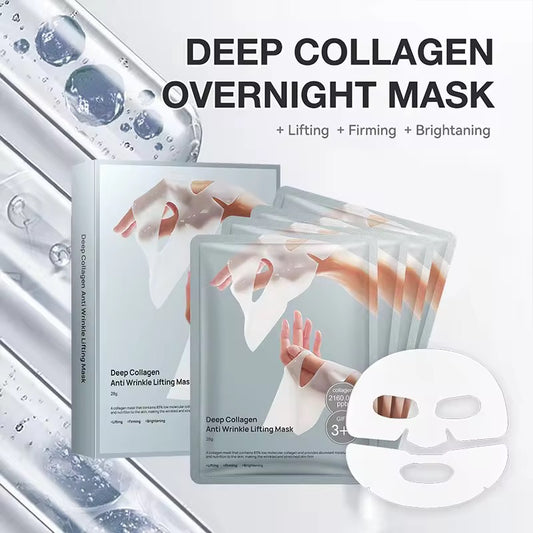 OEM Wholesale 5 Pieces Per Box Deep Collagen Anti Wrinkle Lifting Mask Hydrating Pore Minimizing Firming for Face Care