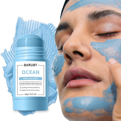 OEM/OBM popular wiping facial mask 40g facial skin care deep cleaning blackhead reducing acne pore cleaning mud stick