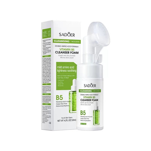 Custom OEM Deep Oil Control Acne Removing Cleanser with Brush Foam Facial Cleanser 120ml Mild Pore Cleaning Facial Care Mousse