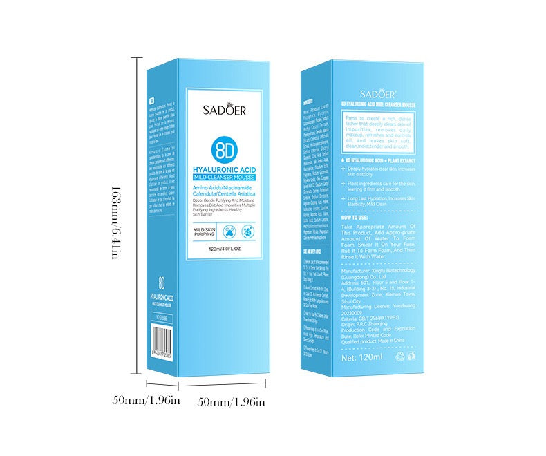 Custom OEM Deep Oil Control Acne Removing Cleanser with Brush Foam Facial Cleanser 120ml Mild Pore Cleaning Facial Care Mousse