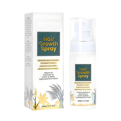 OEM Wholesale 60ml/bottle Natural Organic Thicker Nurturing Scalp Fast Hair Growth Oil Spray for Men and Women Anti Loss