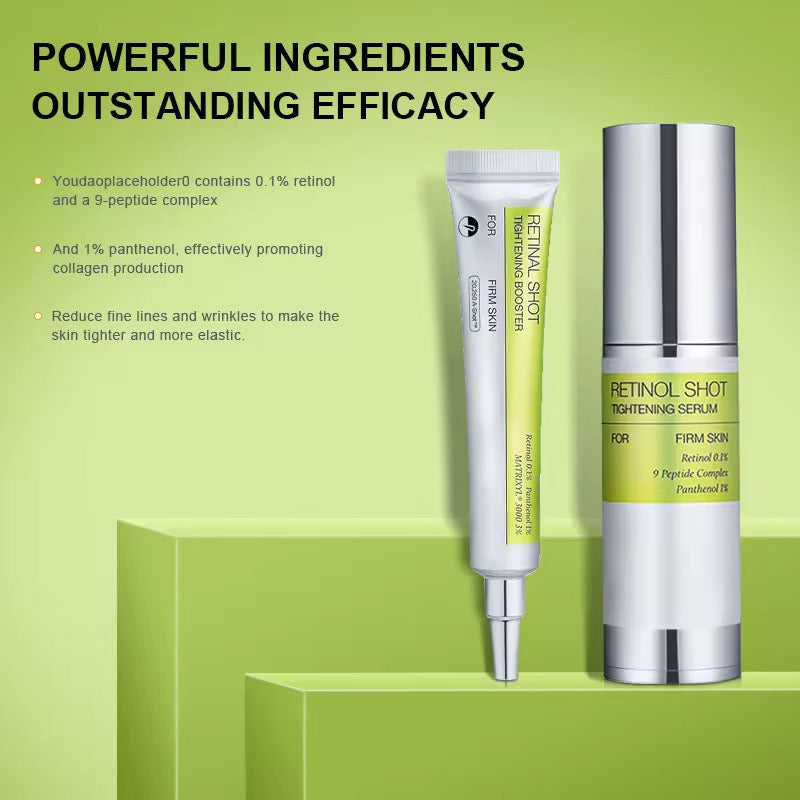 OEM/ODM Retinol Firming Serum 30ml Nourishing Care Facial Skin Brightening Anti-Aging Retinol Eye Cream Set for Women Skincare