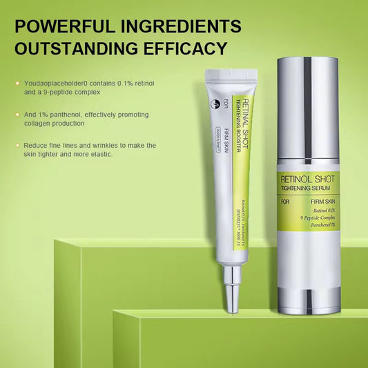 OEM/ODM Retinol Firming Serum 30ml Nourishing Care Facial Skin Brightening Anti-Aging Retinol Eye Cream Set for Women Skincare