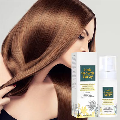 OEM Wholesale 60ml/bottle Natural Organic Thicker Nurturing Scalp Fast Hair Growth Oil Spray for Men and Women Anti Loss