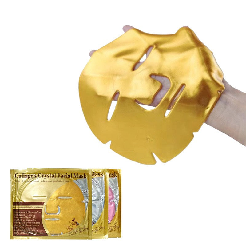 Bio Collagen Seaweed Hydrogel Sheet Mask Overnight Anti-Aging Hydrating Moisturizer Vegan Gold Stamping Private Label OEM Jumbo