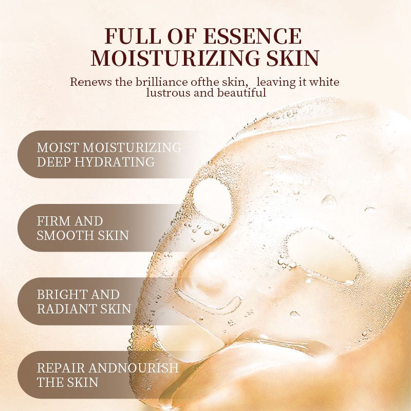 Bio Collagen Seaweed Hydrogel Sheet Mask Overnight Anti-Aging Hydrating Moisturizer Vegan Gold Stamping Private Label OEM Jumbo