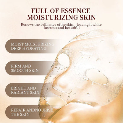 Bio Collagen Seaweed Hydrogel Sheet Mask Overnight Anti-Aging Hydrating Moisturizer Vegan Gold Stamping Private Label OEM Jumbo