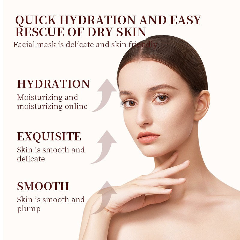 Bio Collagen Seaweed Hydrogel Sheet Mask Overnight Anti-Aging Hydrating Moisturizer Vegan Gold Stamping Private Label OEM Jumbo