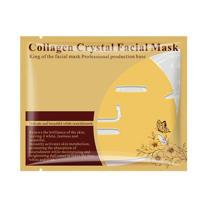 Bio Collagen Seaweed Hydrogel Sheet Mask Overnight Anti-Aging Hydrating Moisturizer Vegan Gold Stamping Private Label OEM Jumbo