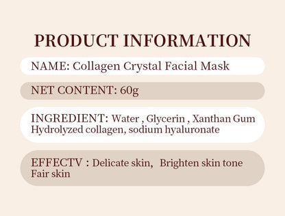 Bio Collagen Seaweed Hydrogel Sheet Mask Overnight Anti-Aging Hydrating Moisturizer Vegan Gold Stamping Private Label OEM Jumbo