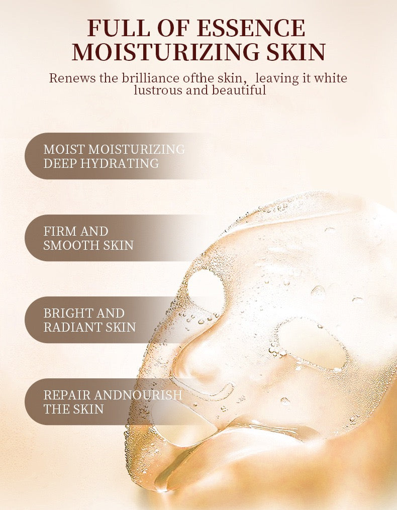 Bio Collagen Seaweed Hydrogel Sheet Mask Overnight Anti-Aging Hydrating Moisturizer Vegan Gold Stamping Private Label OEM Jumbo