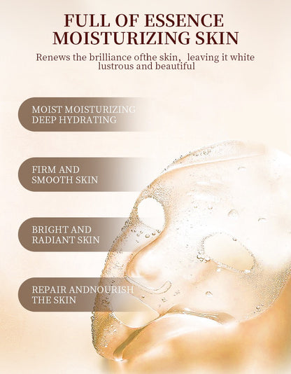 Bio Collagen Seaweed Hydrogel Sheet Mask Overnight Anti-Aging Hydrating Moisturizer Vegan Gold Stamping Private Label OEM Jumbo
