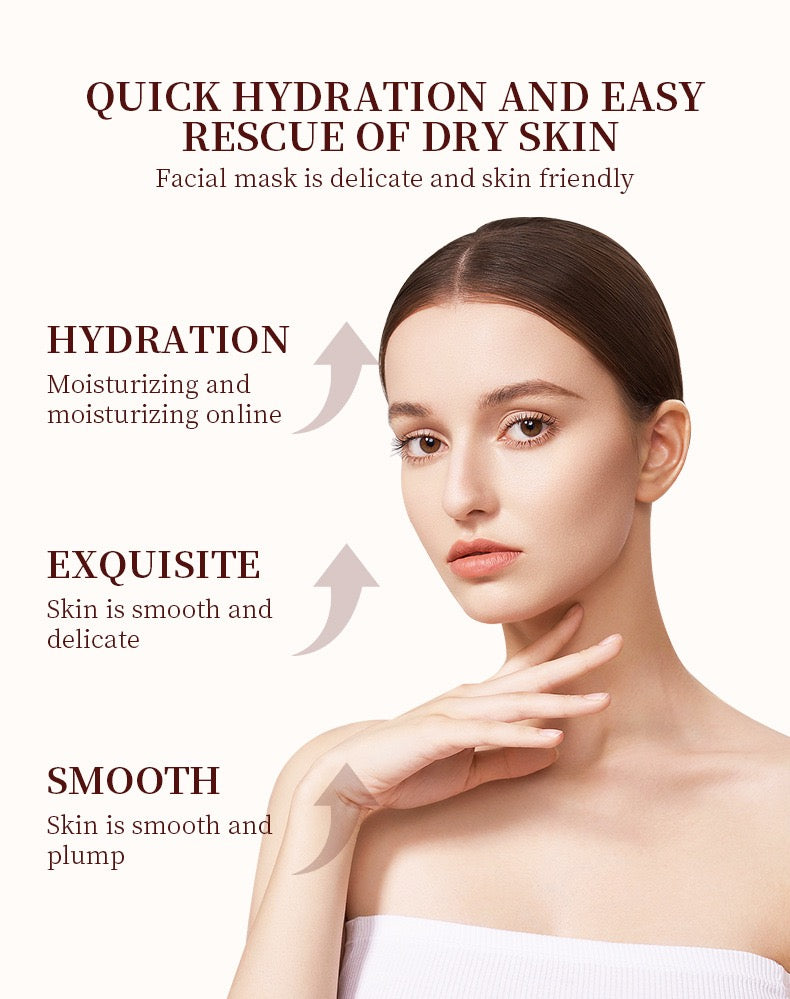 Bio Collagen Seaweed Hydrogel Sheet Mask Overnight Anti-Aging Hydrating Moisturizer Vegan Gold Stamping Private Label OEM Jumbo
