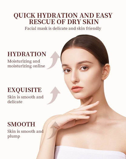 Bio Collagen Seaweed Hydrogel Sheet Mask Overnight Anti-Aging Hydrating Moisturizer Vegan Gold Stamping Private Label OEM Jumbo