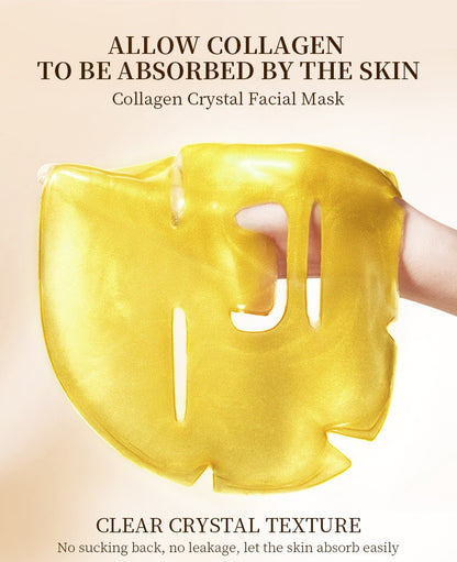 Bio Collagen Seaweed Hydrogel Sheet Mask Overnight Anti-Aging Hydrating Moisturizer Vegan Gold Stamping Private Label OEM Jumbo